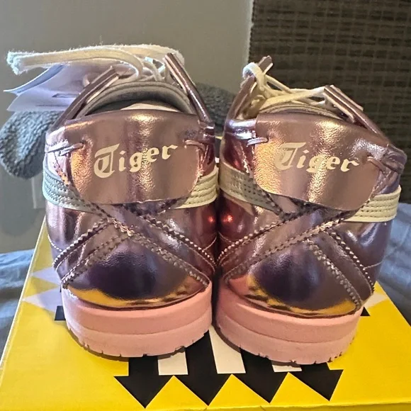 Onitsuka Tiger by Asics Metallic Pink and Cream Sneakers - Picture 3 of 5